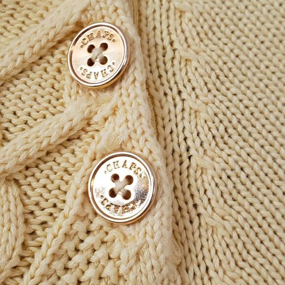 Chaps Heavyweight Knit Sweater Lemon Yellow Sz XL - Picture 4 of 5